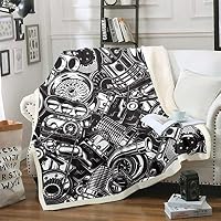 Coperta In Pile Con Note Musicali Vintage - Morbida E Calda, 152x127 Cm, Per Divano E Letto - Regalo Per Musicisti E Amanti Della Musica - 3