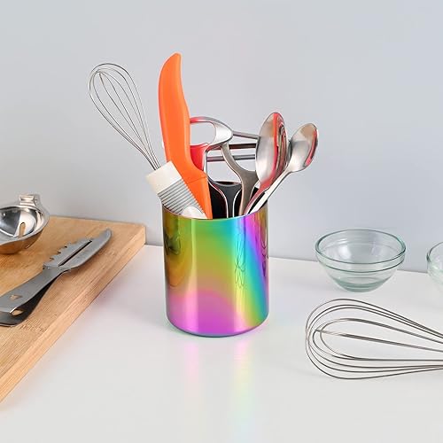 Miniatura 7 de Portavasos de acero inoxidable para lápices, organizador de escritorio, estilo nórdico, escritorio para bolígrafo, taza simple, organizador de