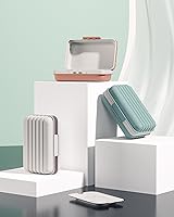 Vista 8 de Jabonera de viaje con tapa, soporte para barra de jabón de drenaje, funda de jabón portátil para viajes, camping, al aire libre, gimnasio, baño