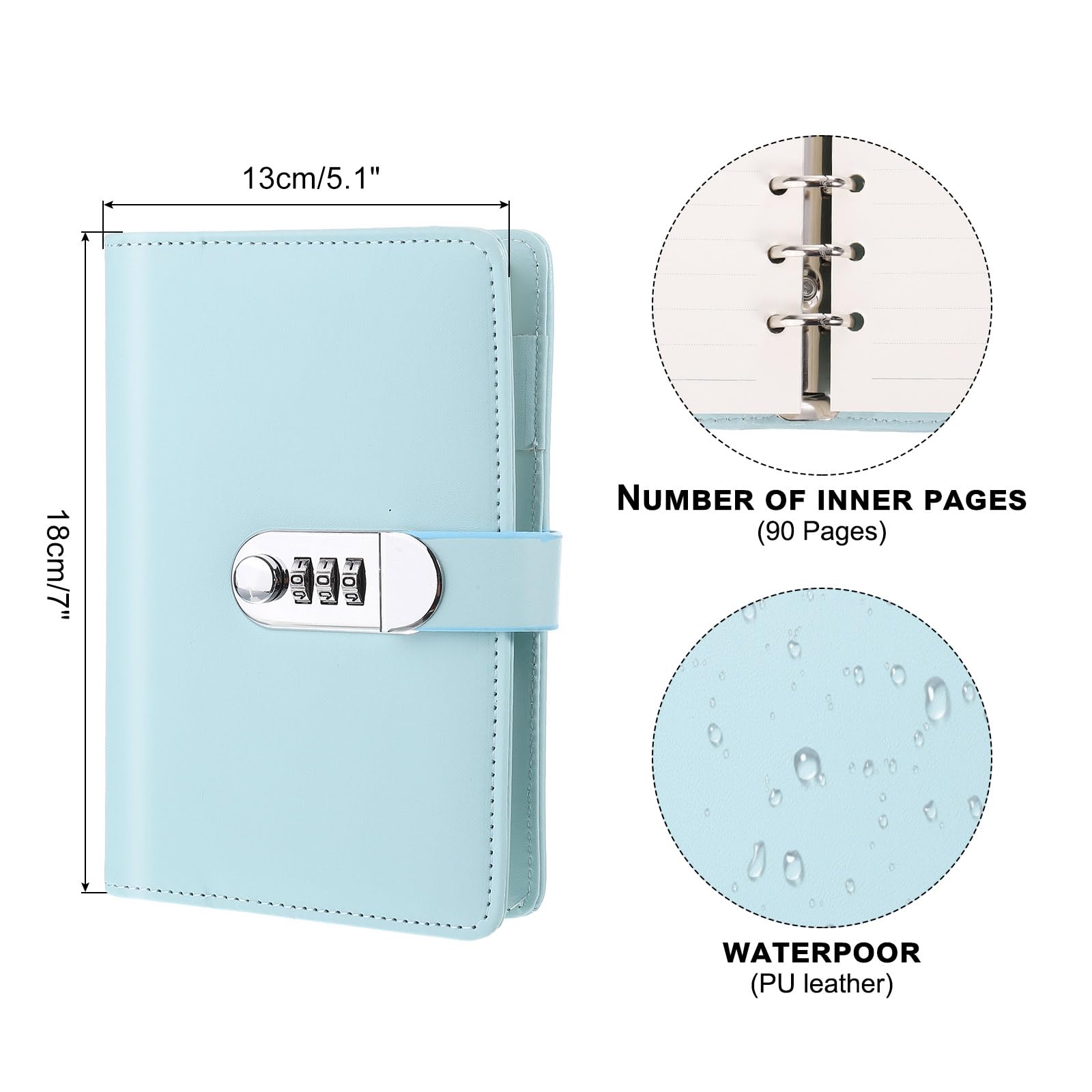 PATIKIL A6 Diary with Lock - Image 2