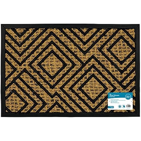 JVL Alba Diamond Woven Doormat 40x60cm Cover