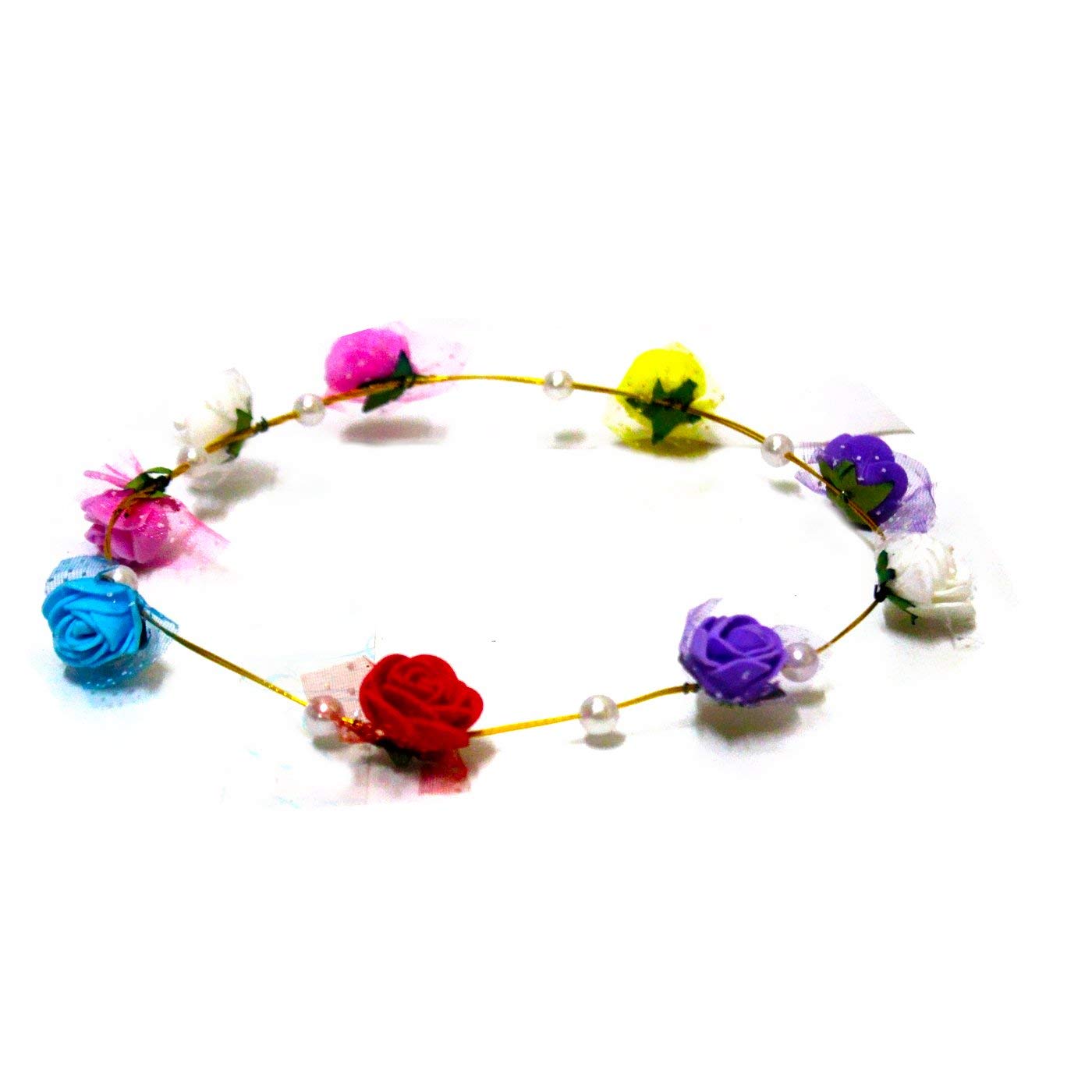GAJUS Flower Multi Color Gracious Tiara/Crown Head Wrap for Wedding Party Beach for Women Girls (B07NWY387H) Amazon Price History, Amazon Price Tracker