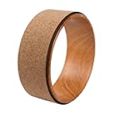 Natural Cork Yoga Wheel for Backbend Support Durable Roller for Deep Stretching Muscle Building Lightweight and Portable Yoga Exerciser