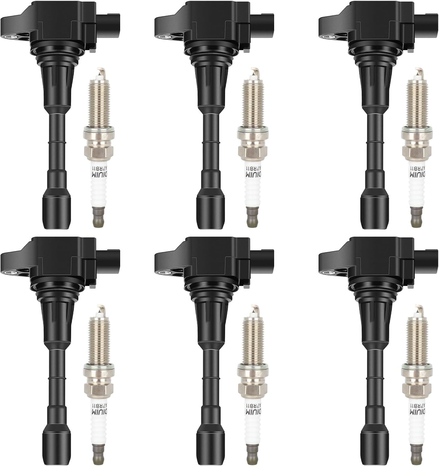 ECCPP UF550 Ignition Coil Coils&iridium Spark Plugs 1406 for nissan for Infiniti for Maxima Murano Pathfinder Quest Altima Q50 QX60 FX35 3.5L V6 set