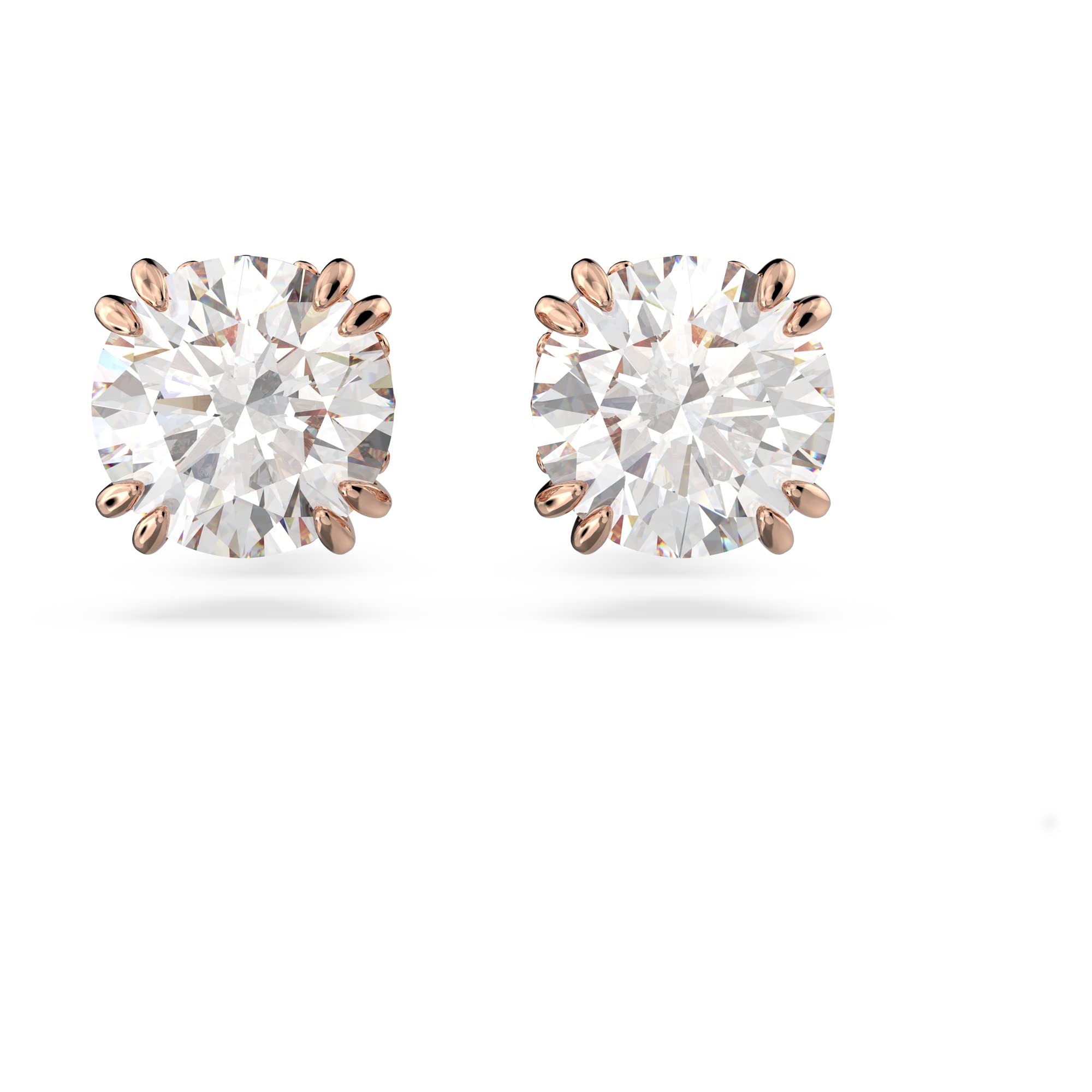 Constella Earrings, White Brilliant Cut Crystals in a Rose Gold Tone Plated Setting, from the Constella Collection