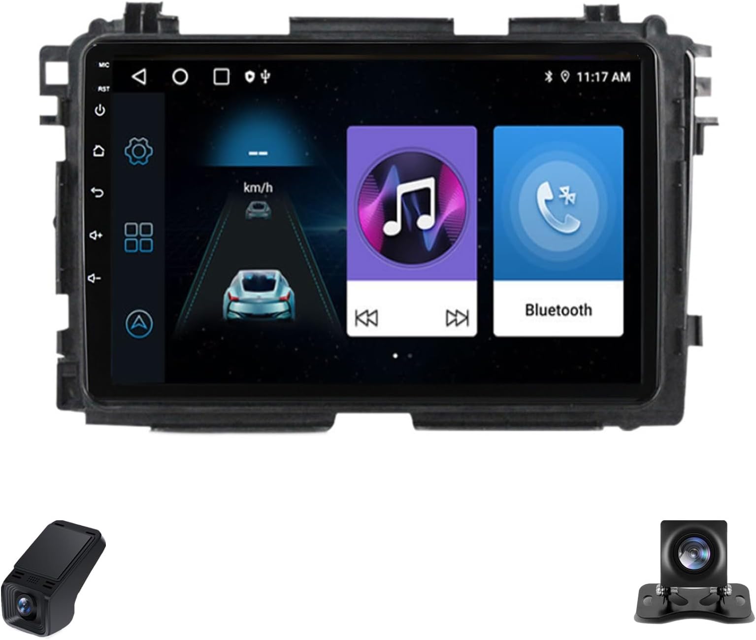 2K Car Radio for Honda Vezel HRV 2015-2017 Touch Screen QLED Android 13 Car Stereo 9-Inch/Wireless CarPlay/Android Auto/WiFi/FM AM RDS Radio/GPS/Bluetooth/DSP/Rear View Cam/ADAS DVR(M150CP)