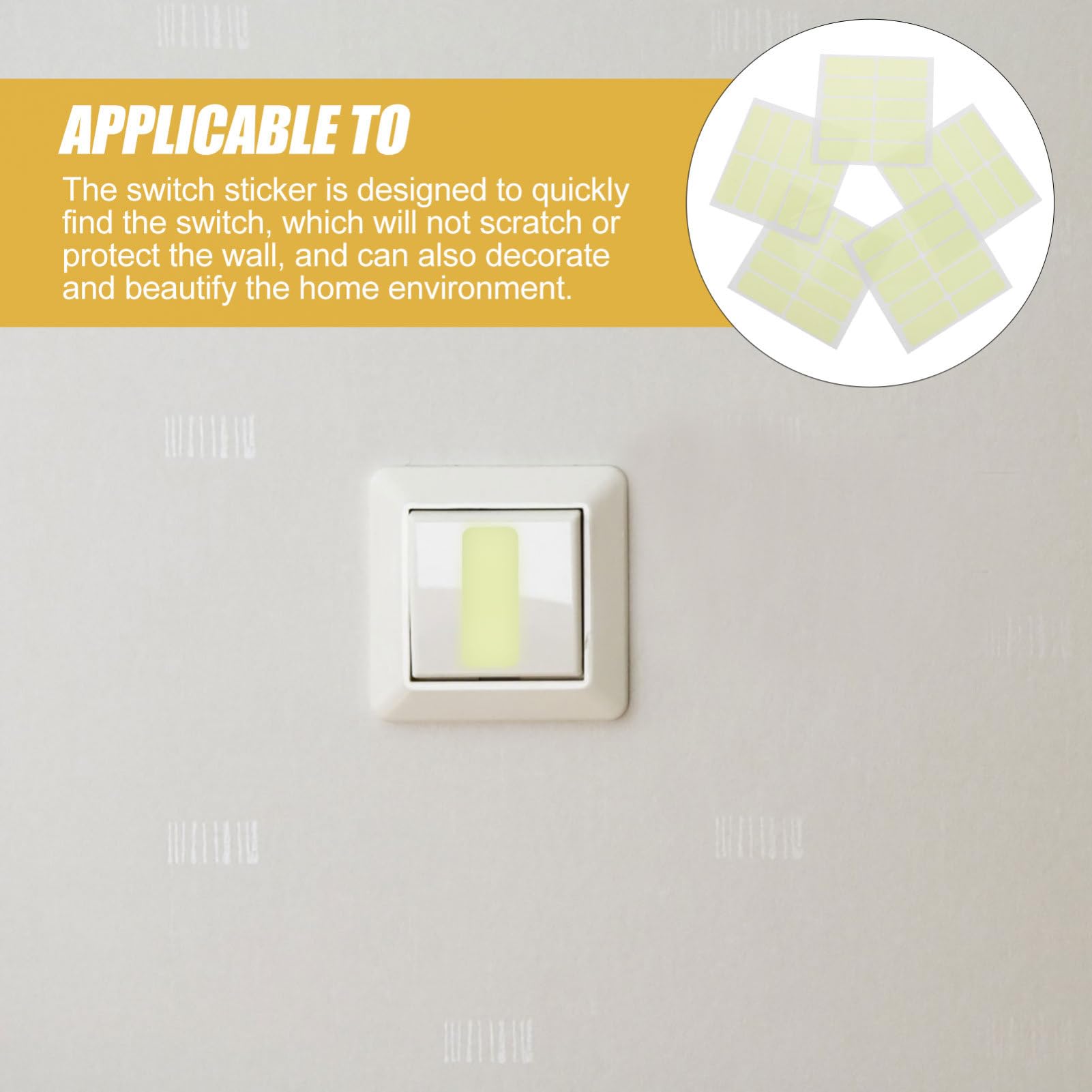DOITOOL 25 Hojas Pegatinas de interruptor luminoso decoración de interruptor de luz para el hogar brillo pegatinas decoración de la luz del hogar calcomanía cambiar apliques una hoja niño