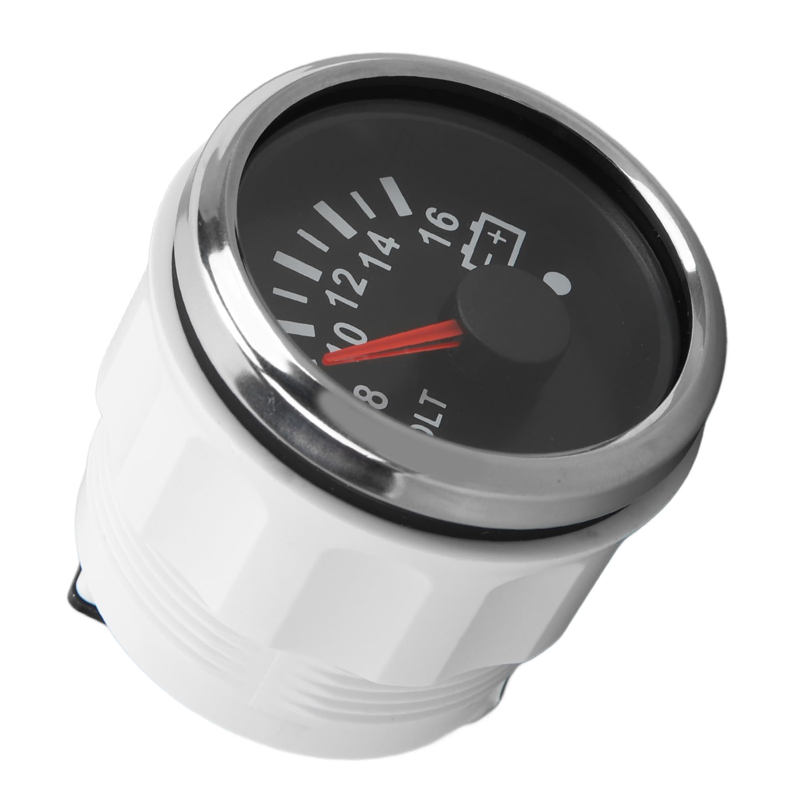 Voltímetro para Barco de 52MM, Indicador de Voltaje DC9 a 32V, Puntero con Retroiluminación Colorida para Vehículos Recreativos, Yates, Barcos de Pesca y Barcos (Cubierta