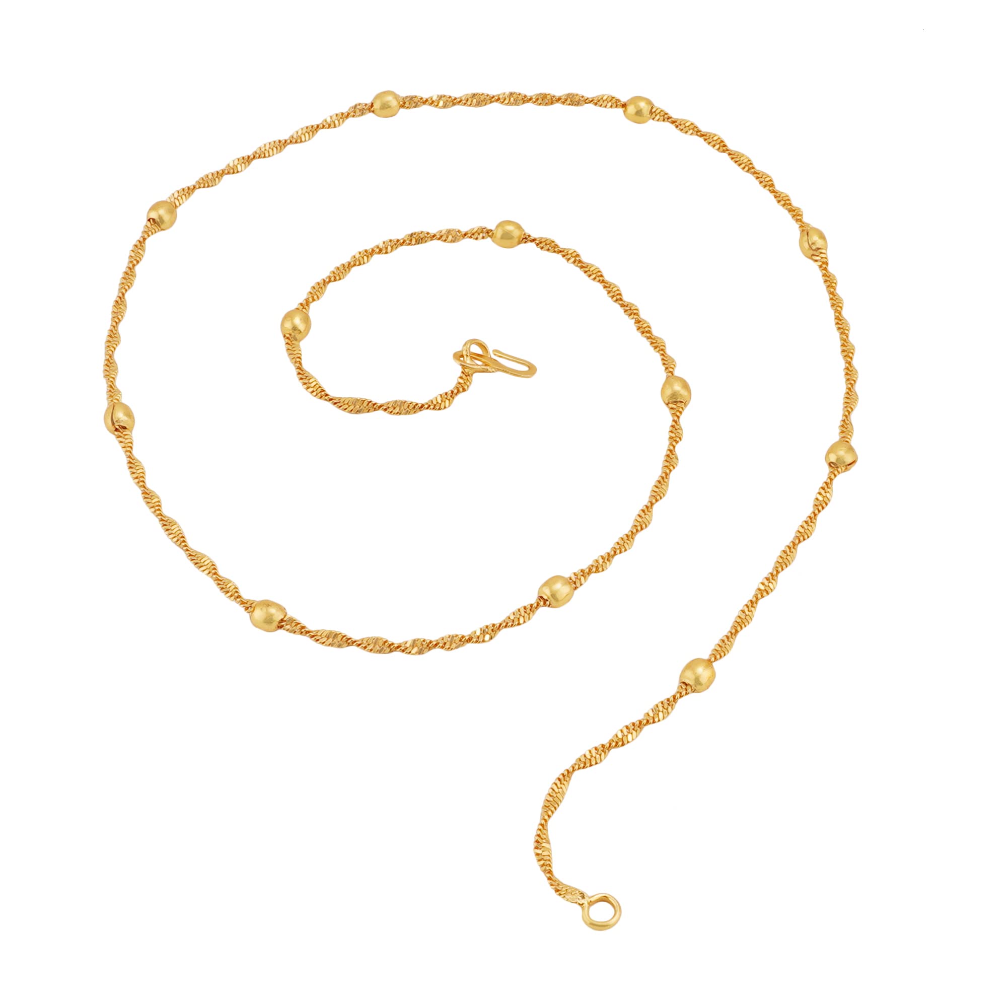 Shreyadzines Women's Gold Plated Ethnic Traditional Design Long Necklace/Chain | Gold