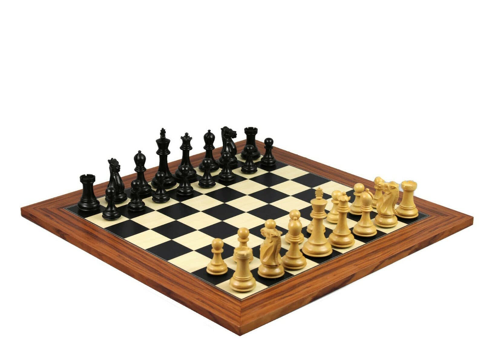 Set di scacchi in legno Palisander Board da 20 pollici ponderato Ebanizzato Professionale Staunton Pezzi da 3,75 pollici