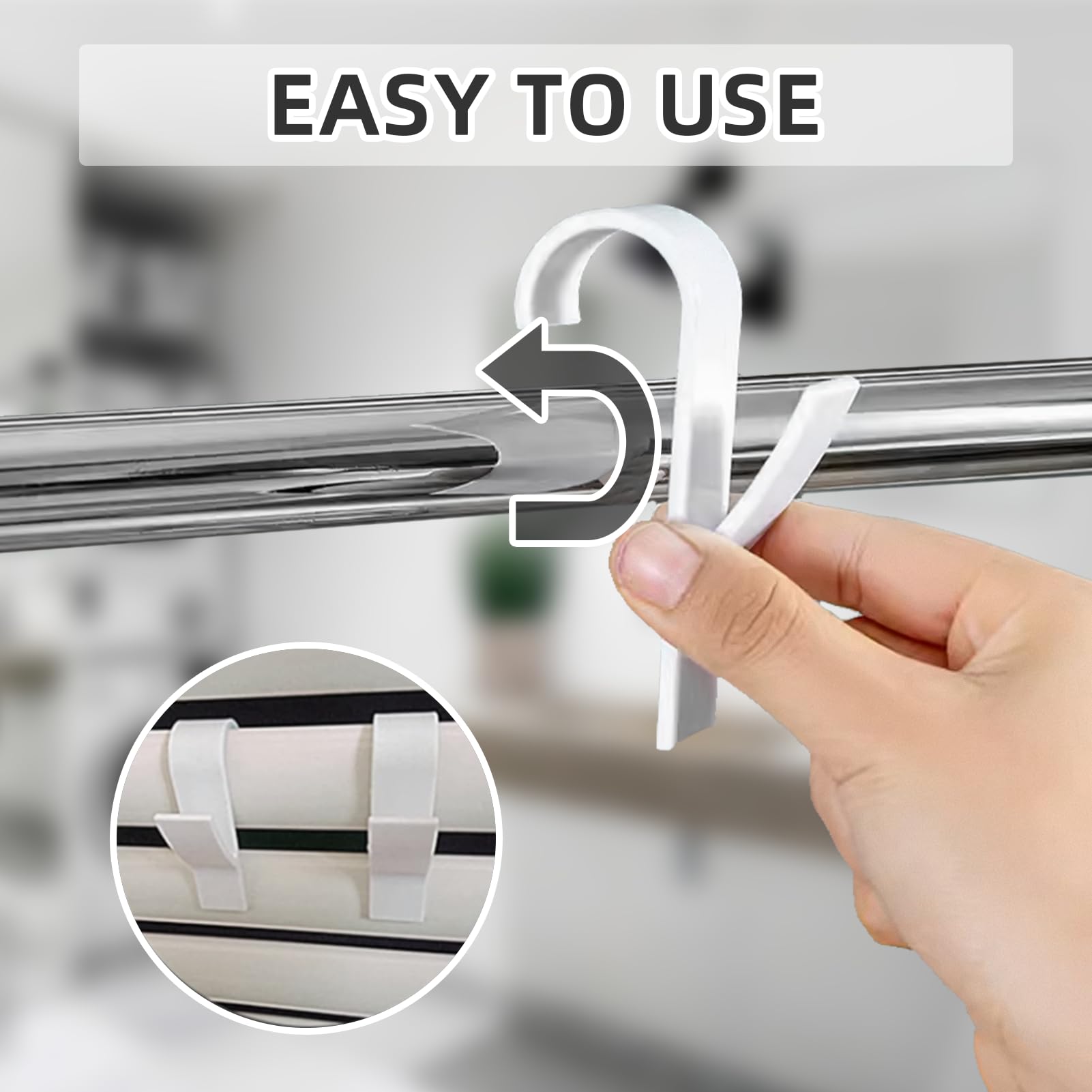 12 Ganci Per Termoarredo Bagno - In ABS Per Asciugamani E Accappatoi - Salvaspazio, Facili Da Installare - Foto 2