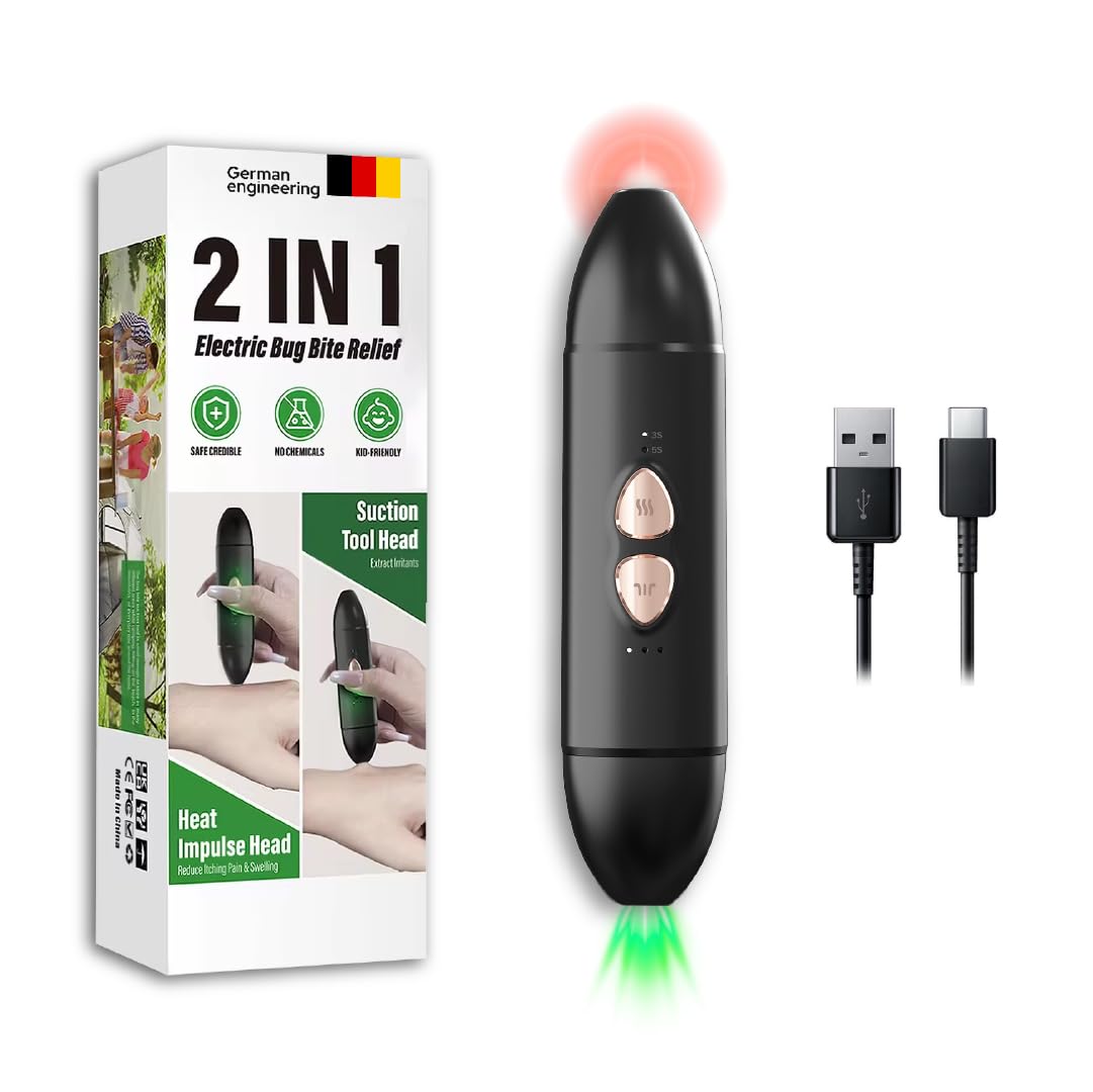Insect Bite Relief Pen – Chemical-Free Heat Therapy for Mosquito Bites & Bee Stings | Portable, Reusable & Kids-Safe | Instant Itch & Swelling Relief