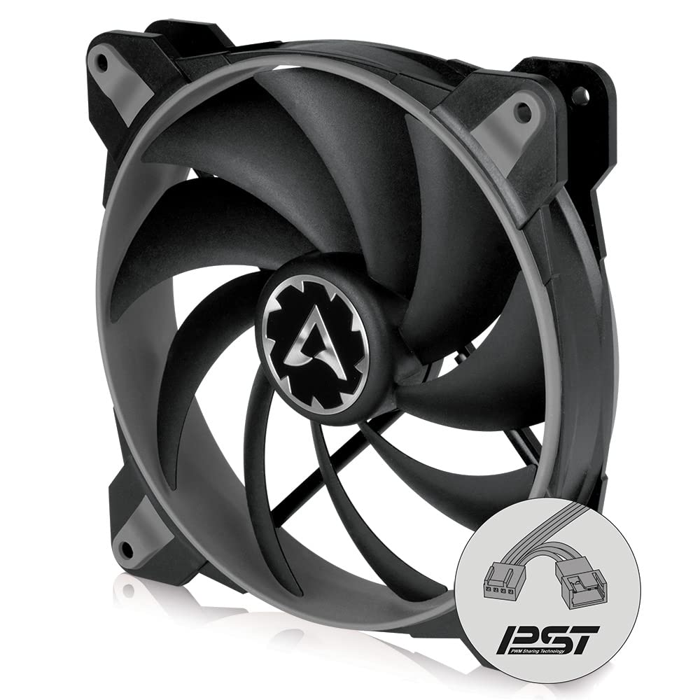 ARCTIC Bionix F140-140 mm Gaming Case Fan with PWM PST, Cooling Fan with PST Sharing Function, Port, Synchronous RPM Adjustment, 200-1800 RPM – Grey