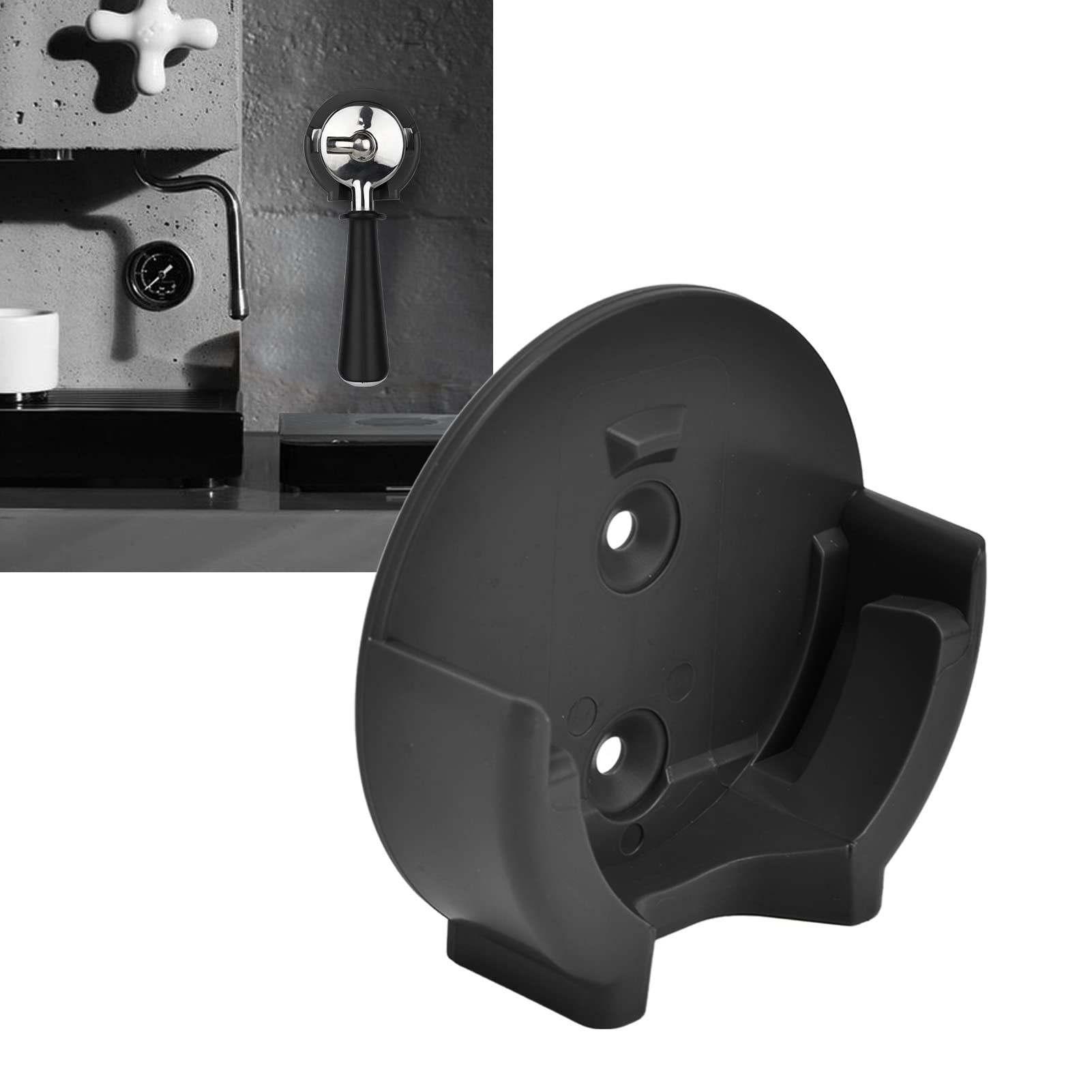 Espresso Portafilter Wall Mount Rack, Koffie Portafilter Wandhouder voor Opknoping 54 58mm Portafilter (Zwart 58mm