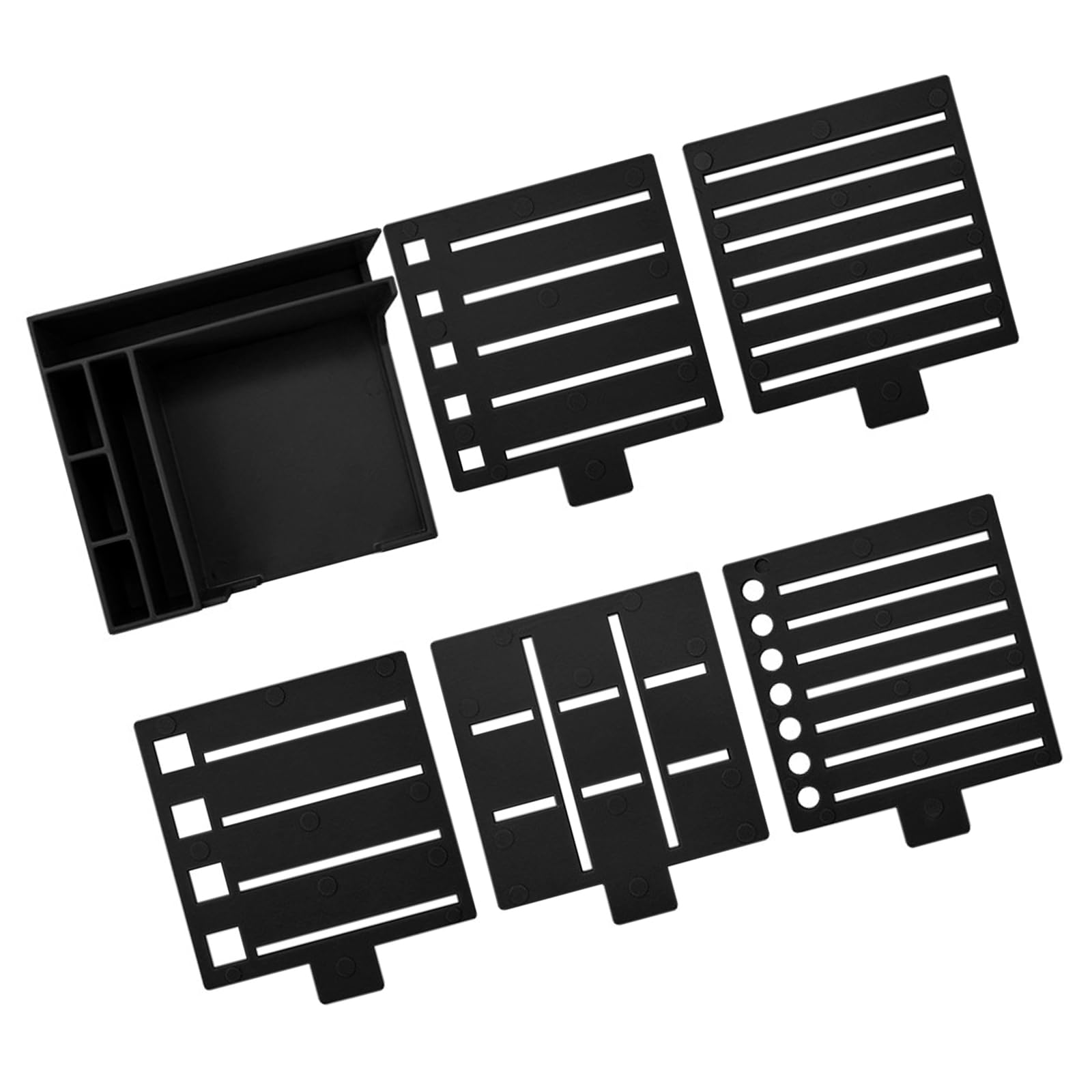 Snorvixre Desktop Note Pad Box Sturdy Container for Sheets and Small Items Stationery Storage Box