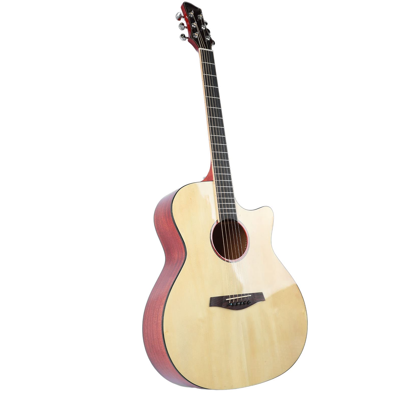 Chitarra Folk, Regalo per Chitarra Acustica Forte Penetrazione Bassa Pressione di Pizzicamento Tessitura Fine Superficie a Specchio Tono Morbido per Gli Amanti della Musica di Gioco