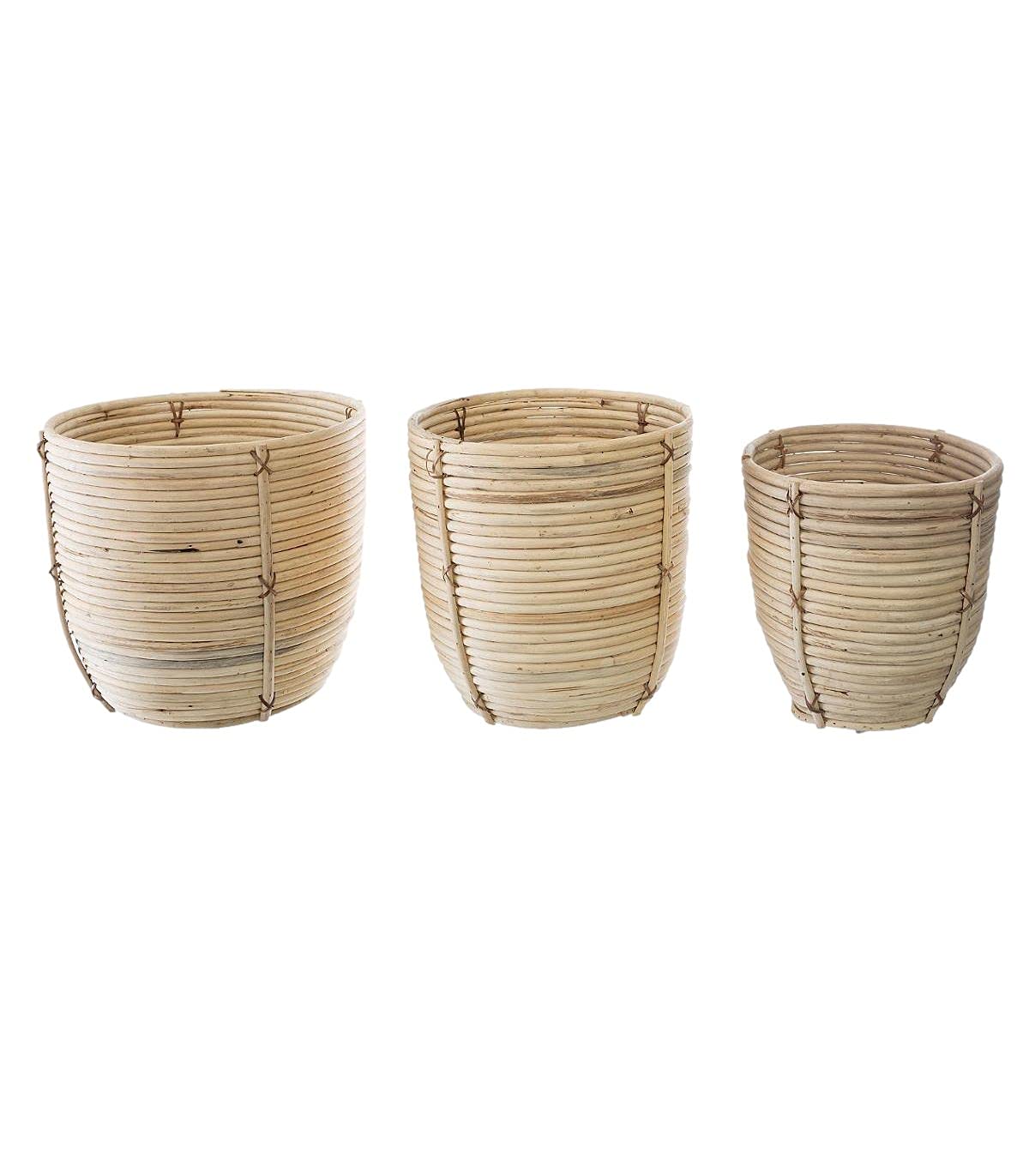 ATMOSPHERA Vaso Lenka In Ceramica E Rattan Bianco – Altezza 28,5 Cm, Diametro 18 Cm - 4