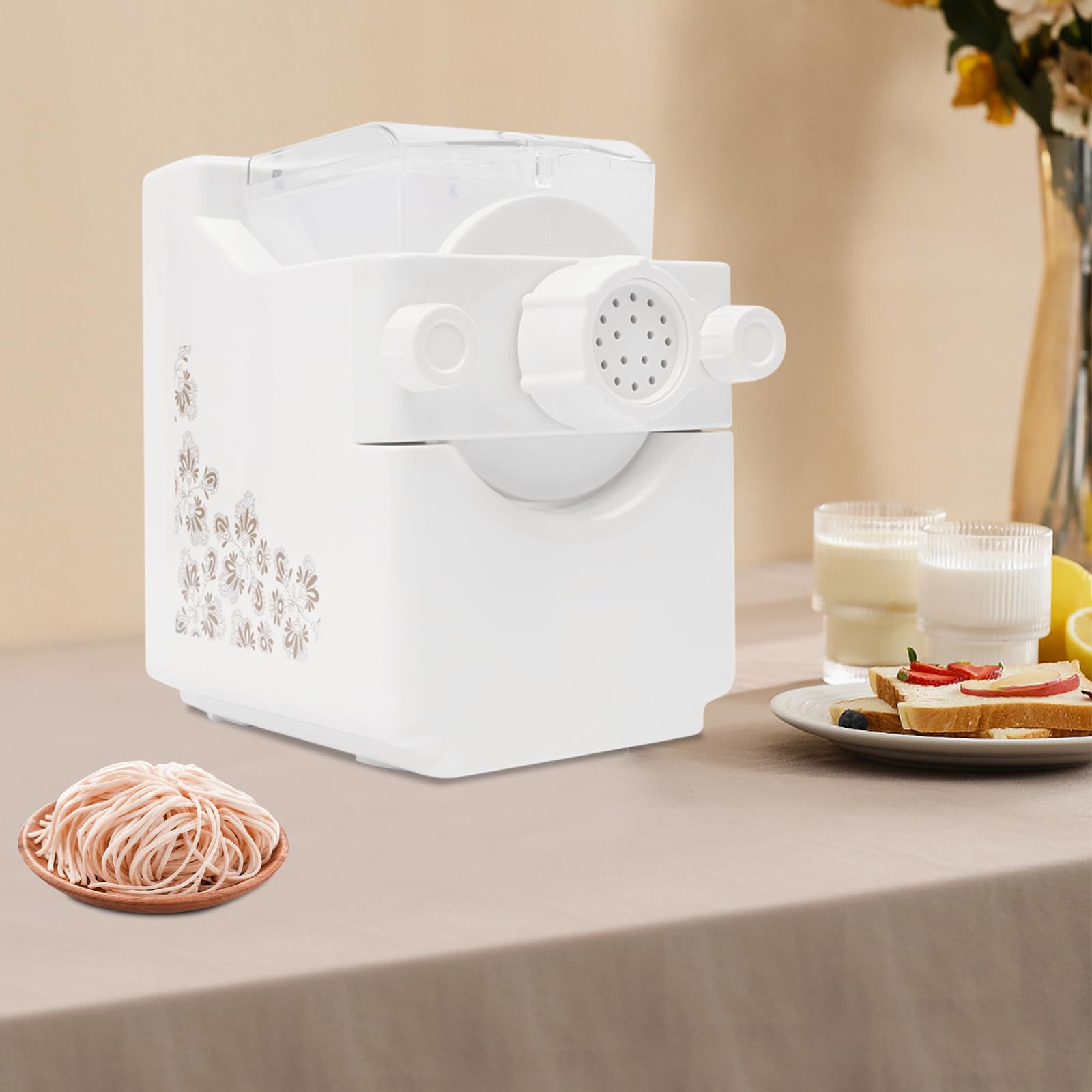 Macchina per pasta elettrica, con 9 forme, motore in rame puro 55-60rpm fino a 500 g, per pasta e gnocchi, pelle gnocchi, frutta e verdura