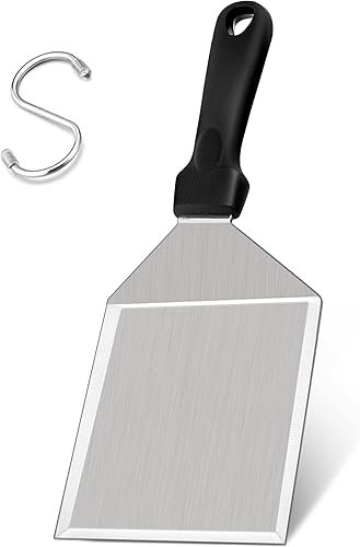 Leonyo Smash - Espátula para hamburguesas, espátula de metal de 5 pulgadas de ancho, espátula de parrilla de acero inoxidable, espátula grande para