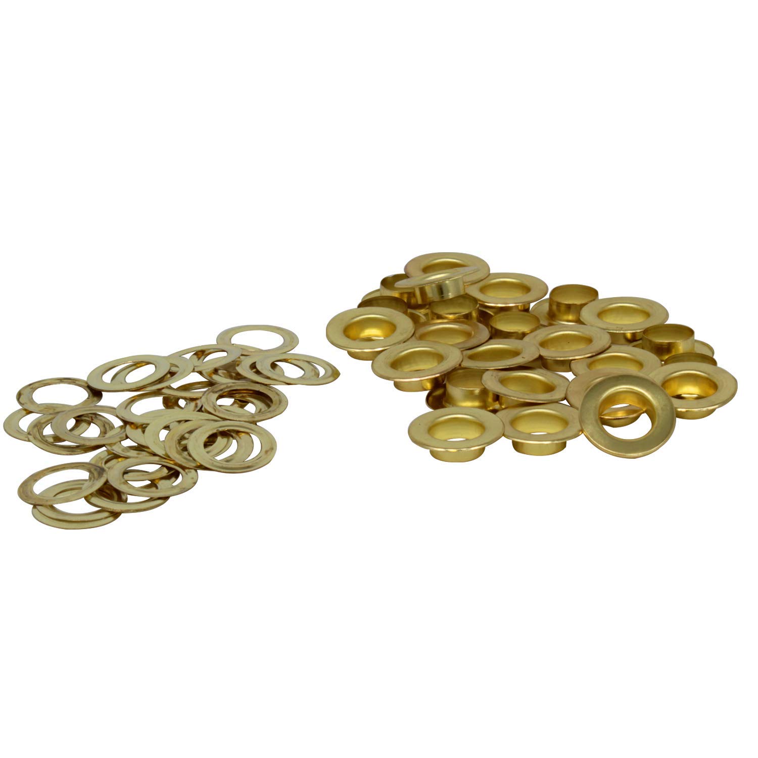 Œillets 12mm en acier doré avec rondelles WedDecor pour couture et scrapbooking x100