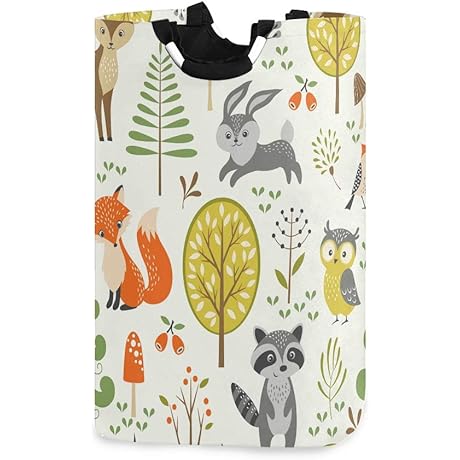 3 Sprouts Laundry Hamper Bucket: Adorable Woodland Adventure for Laundry Days