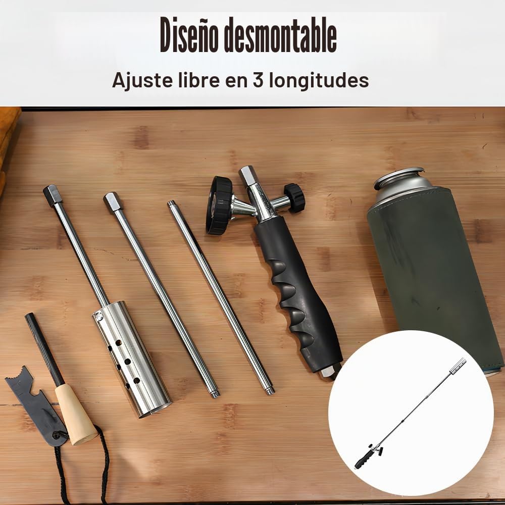Herbicida ajustable, 1 unidad, 39-79 cm, dispositivo de eliminación de malas hierbas extraíble con mango ergonómico para destruir malas hierbas