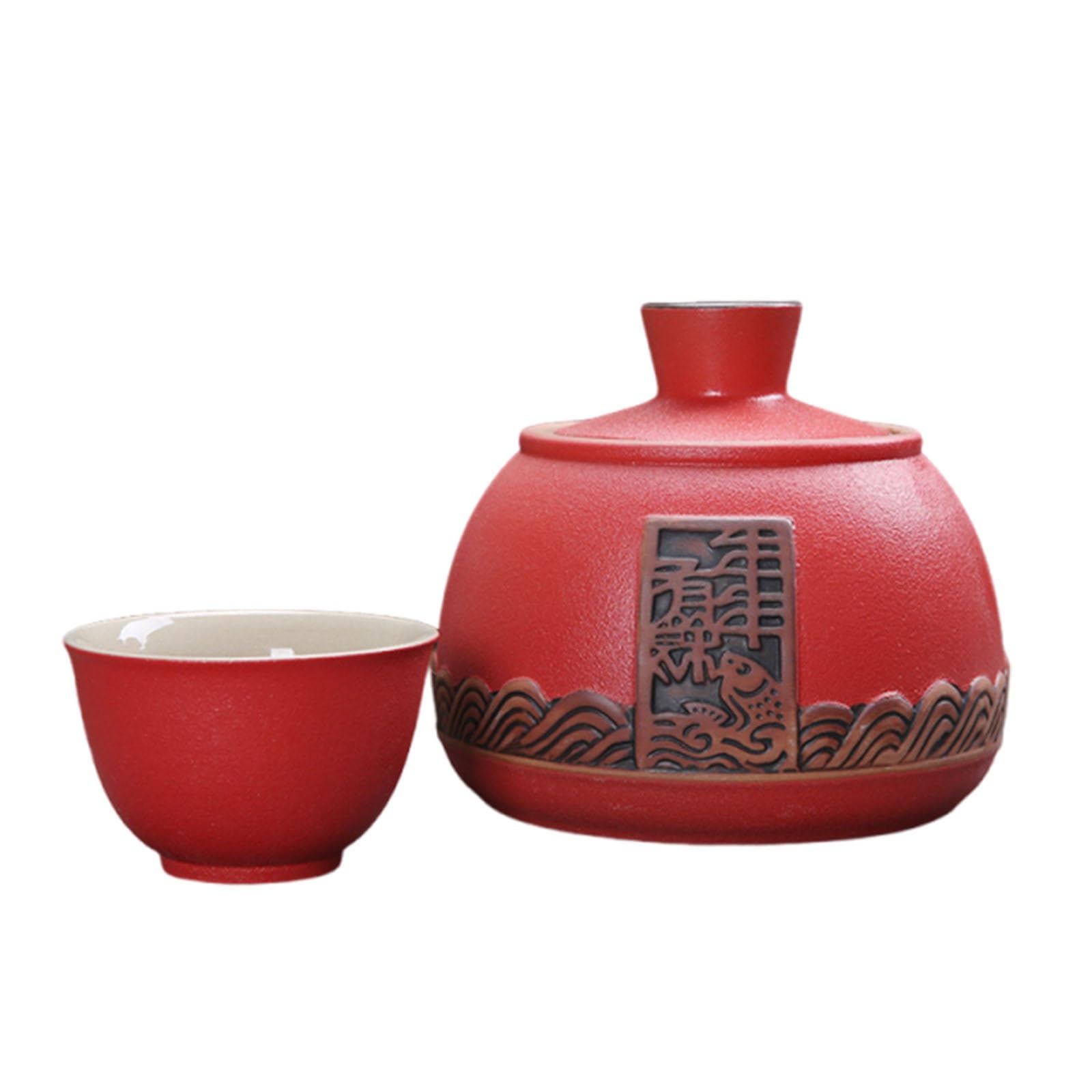 Juego de calentador de sake japonés de cerámica para regalar y decorar