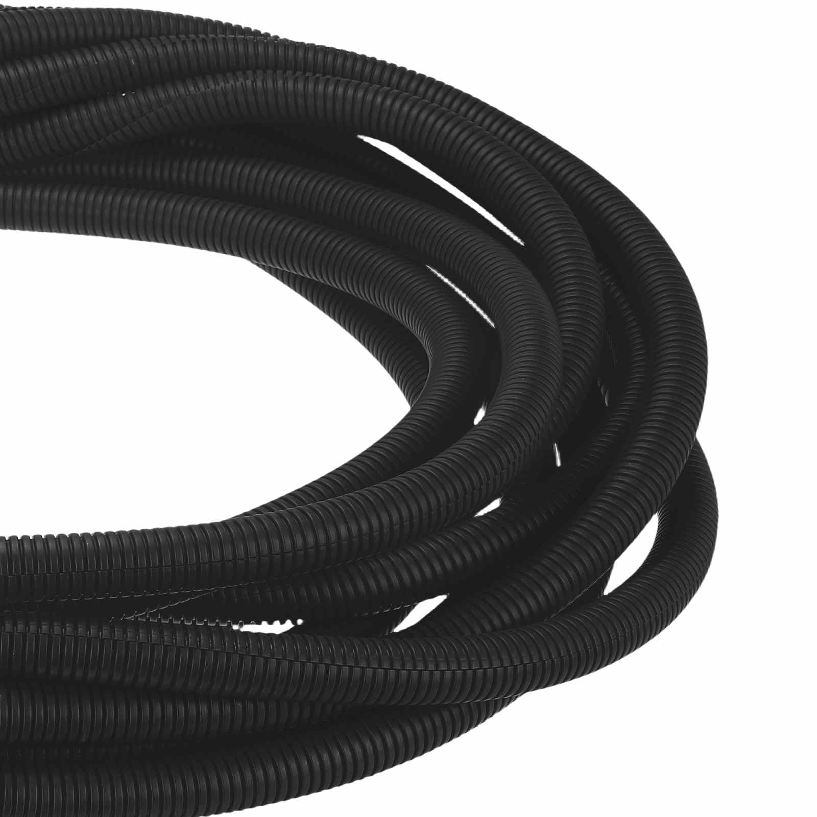 DMiotech 20ft Wire Loom Split Tubing 3/4 Inch, Cord Protectors from Pet Flexible Conduit Cable Management for Office Home Garden, Black