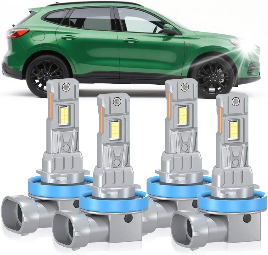 High Low Beam Lights Bulbs Fit For Ford Transit Connect 2014-2023 Light Bulbs Combo, 20000LM 800% Brightness, 6000K White Plug and Play, Pack of 4