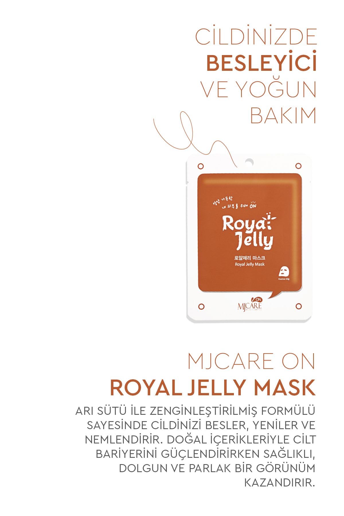 Mjcare On Royal Jelly Mask - Arı Sütü Içeren Maske 10'lu
