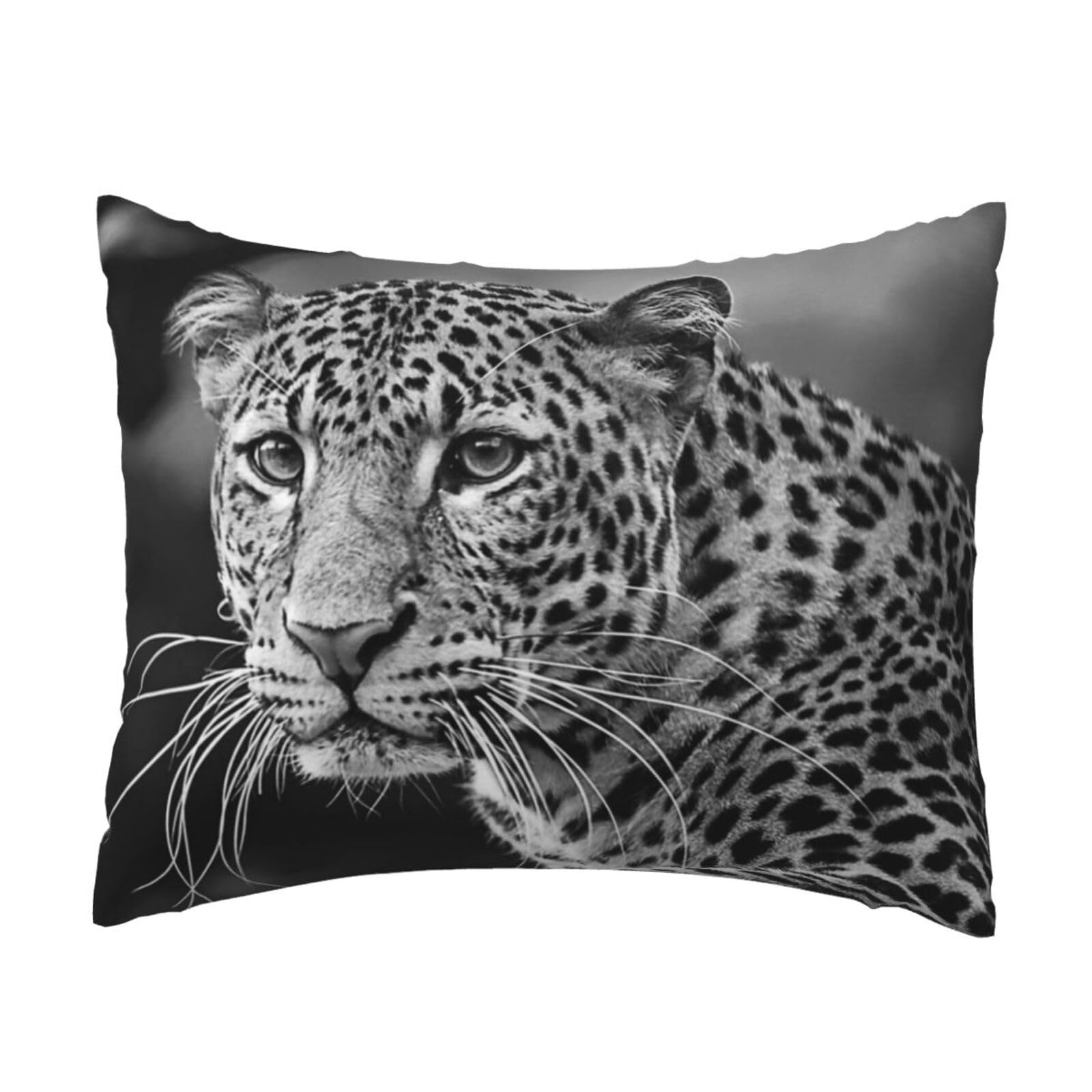 GSGCSBYMLG Black White Leopard Animal printed Pillow Case 20x26in Cushion Cover