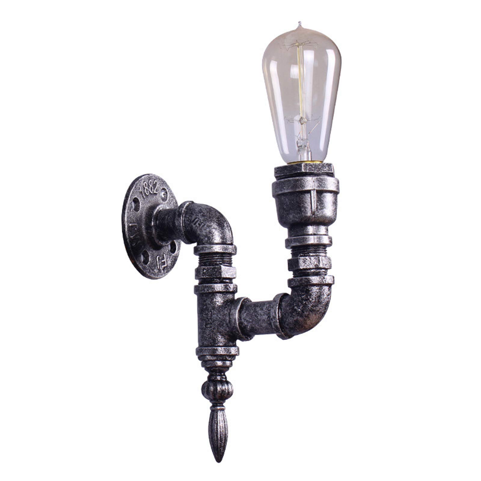 WXKAGF Fajka wodna Steam Punk Kinkiet Rustykalna metalowa lampa wisząca Oprawa oświetleniowa Lampa wodna Oświetlenie Vintage Industrial Retro Nostalgia Industrial Cafe Bar Kinkiet świetlny bez żarówki