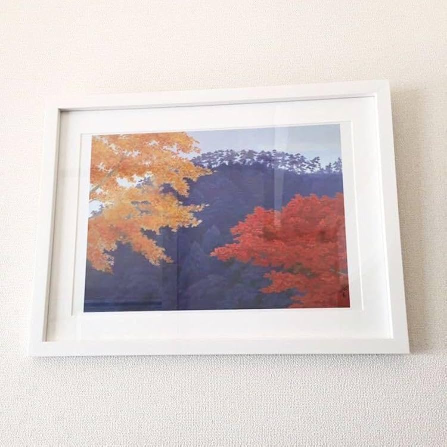 Amazon.co.jp: 東山魁夷絵柄24種展開「秋彩」額装 額 絵 印刷物