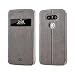 LG G5 case ,Feitenn Premium Leather PU Wallet View Window Flip Smart Case Stand Kicstand Card Holder Magnetic Closure TPU bumper full cover case for LG G5 (Gray)