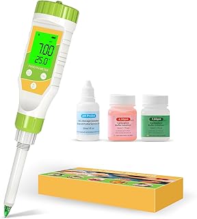 Slyfox 食品デジタルpH/温度計 食品pHテスター（酸生地とパンに適切）食品pH計（缶詰、肉類、チーズ、半固体サンプルと水に適切）自動温度補正 測定精度±0.1% 0.01分解能 日本語説明書付き