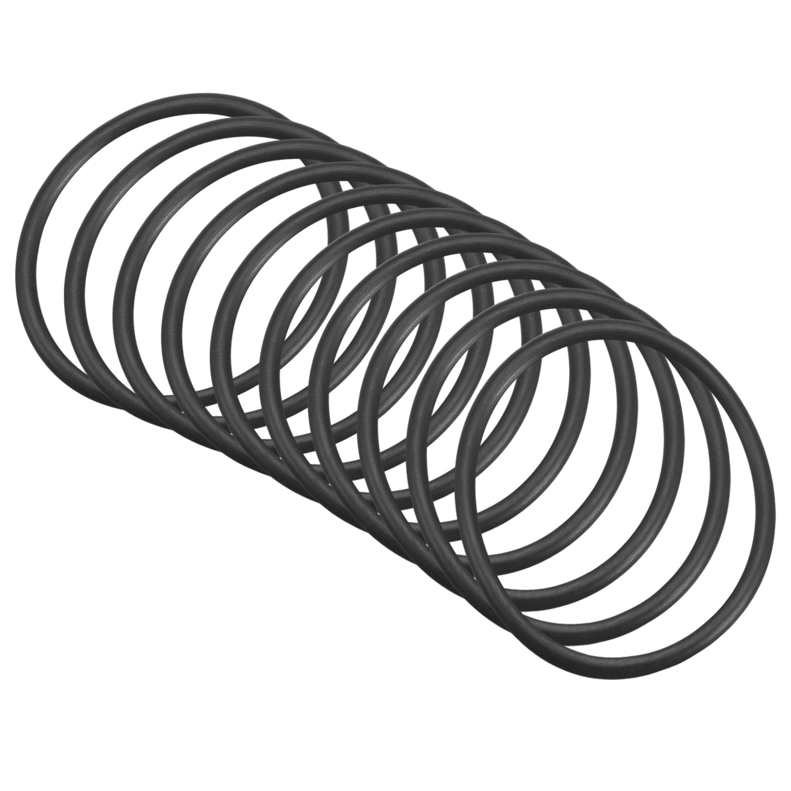 QUARKZMAN 47mm x 40mm x 3,5mm Nitrilo Goma Juntas Tóricas x 10uds Redondo Junta Arandela para Grifo Plomería Reparación Sellado Conexión [Negro]
