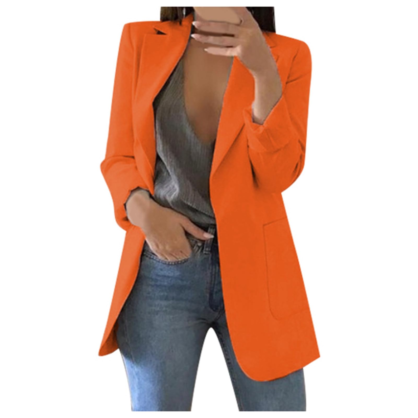 Generisch Giacca invernale da donna, trench per il tempo libero, alla moda, senza maniche, camisole, in rete, per donna estiva, con scollo rotondo e spalline sottili