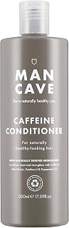 ManCave Caffeine Conditioner 500ml for Men, Encourage Healthy Hair Growth, Condition & Strengthen your hair with Natural Ingredients, Vegan Friendly, Tube made from Recycled Plastics, Made in England