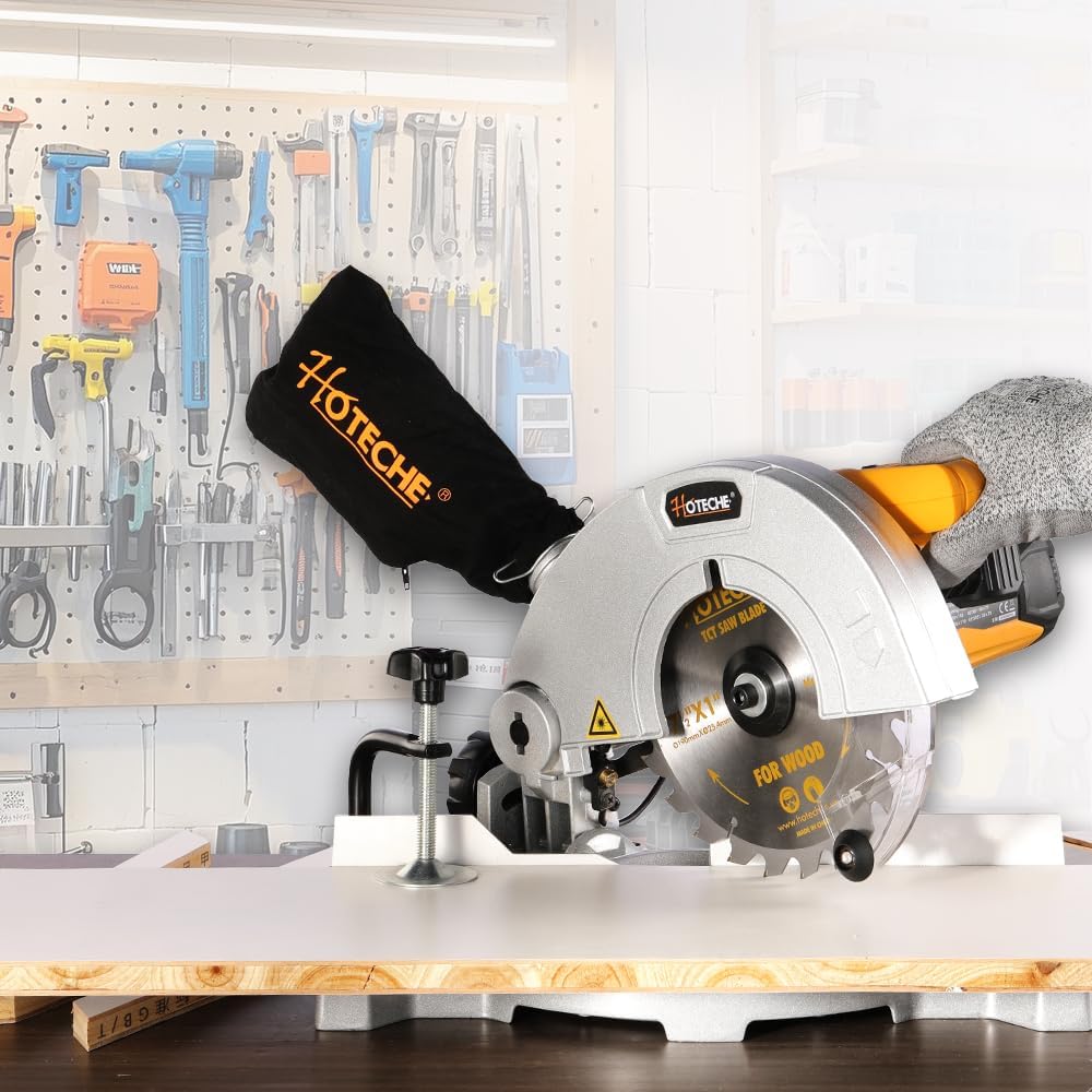 Four-step guide on how to change the saw blade on the Hoteche Miter Saw