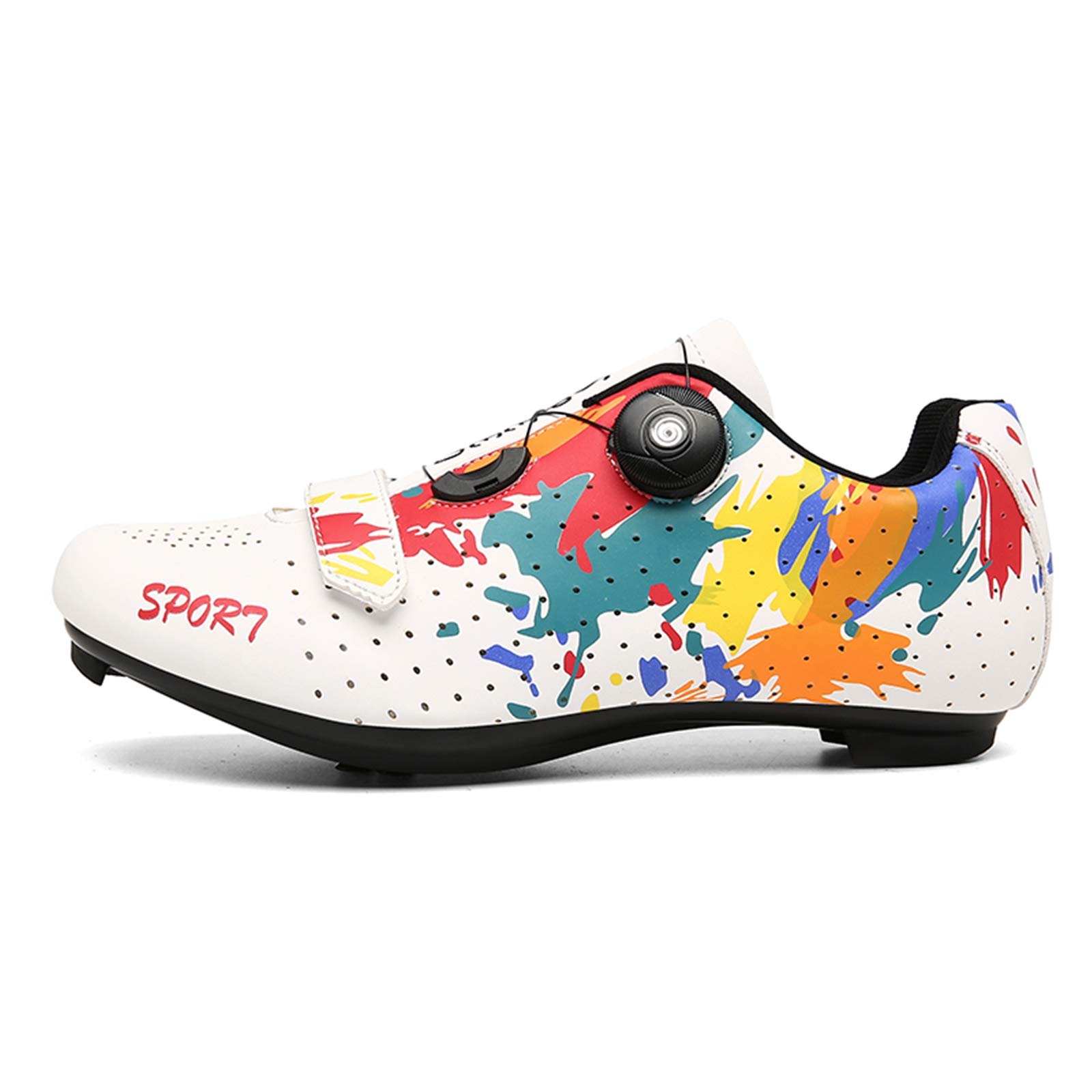 Radsportschuhe Fahrradschuhe Herren Damen Rennradschuhe Lock System Anti-Skid Atmungsaktiv Radschuhe MTB Schuhe SPD Mountainbike Schuhe