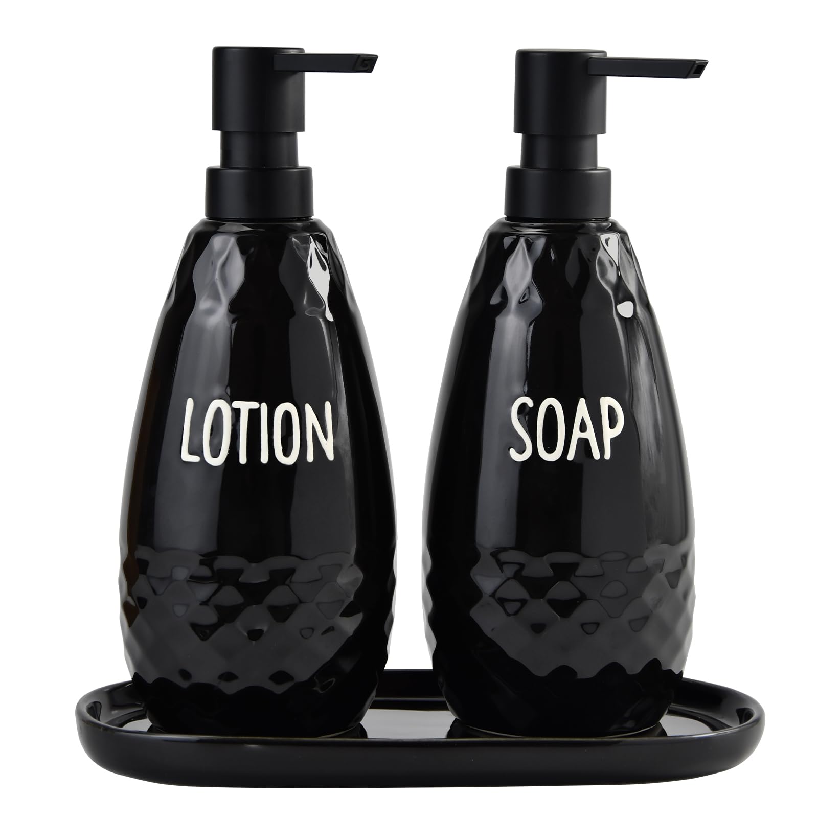 Amazon.com: Karisky Soap Dispenser Set, Ceramic Hand Soap and Lotion ...