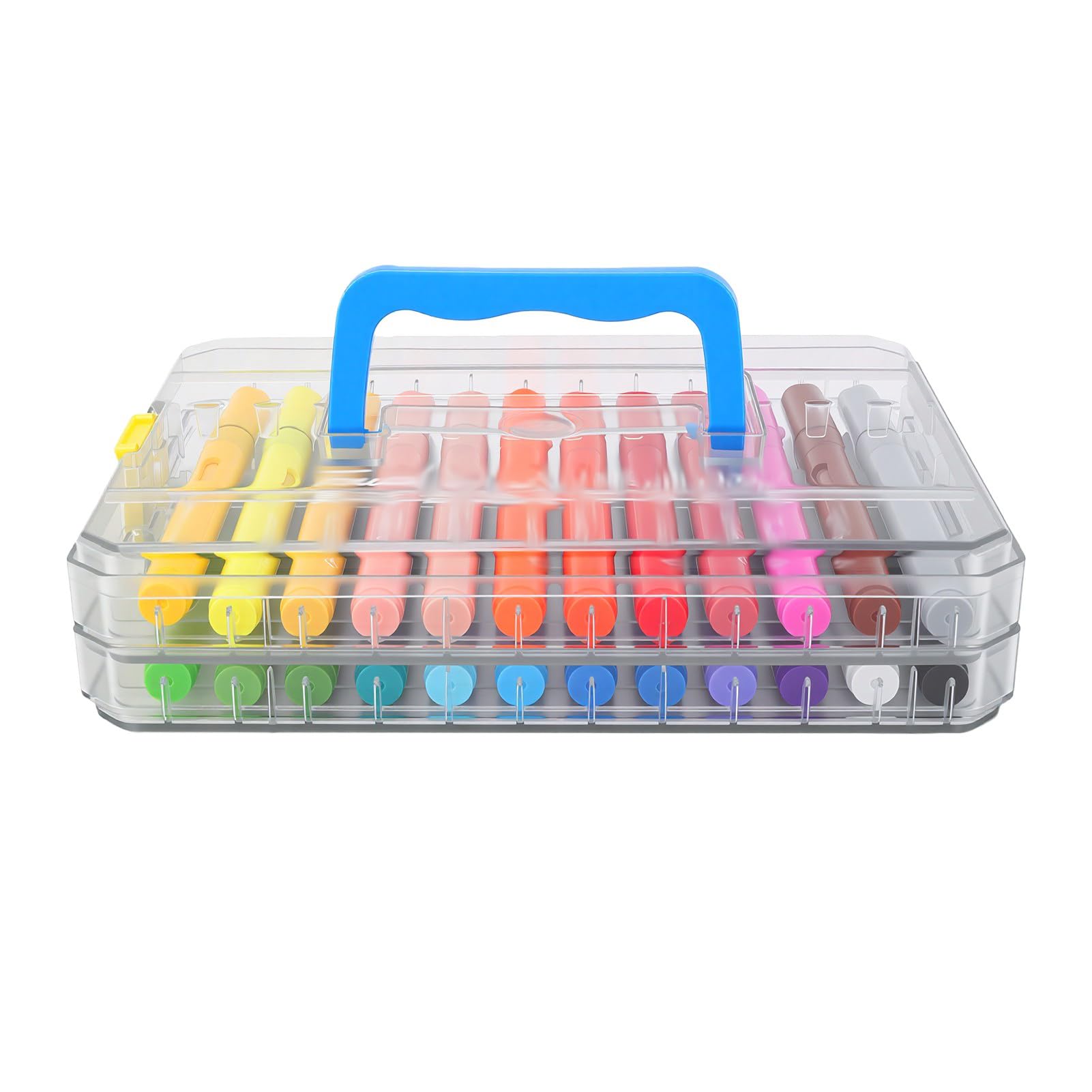 Cryfokt Marqueur Acrylique, Ensemble de 24 Couleurs Vives, Design Lavable