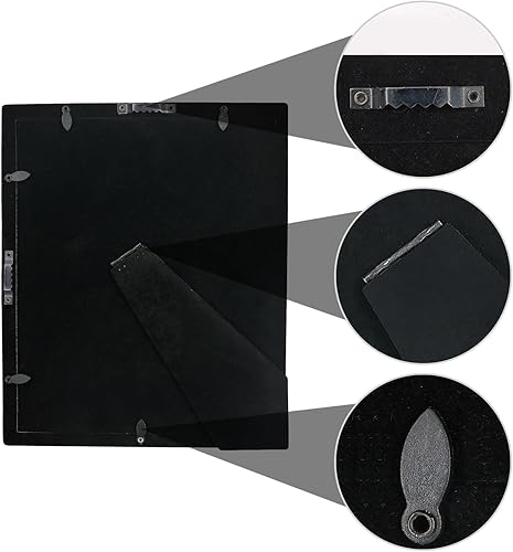 Miniatura 9 de Marcos de fotos antiguos de 8 x 10 pulgadas, marco de fotos negro vintage para montaje en pared y marco de fotos de mesa