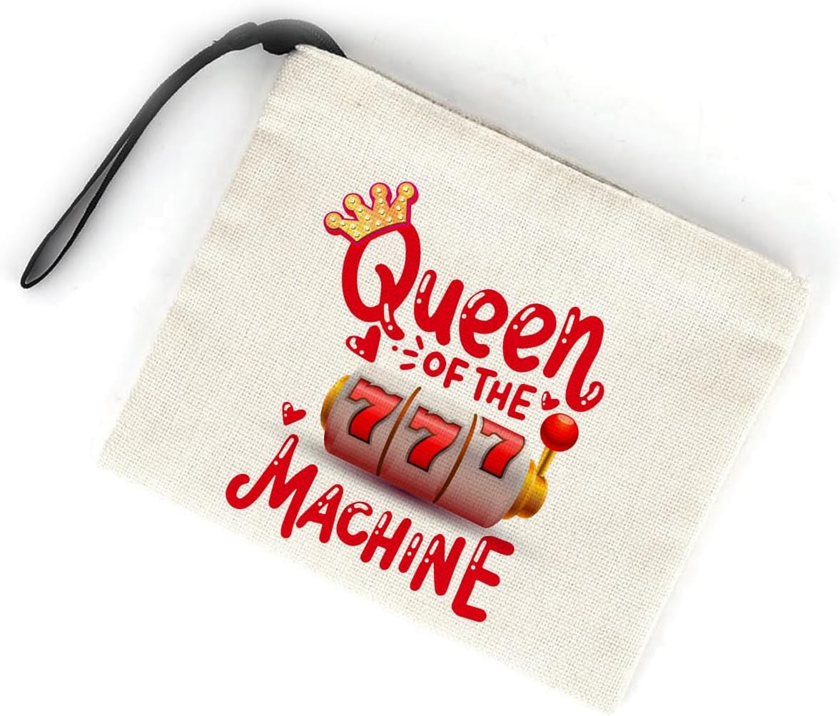 Funny Gambler Gift Casino Gifts Cosmetic Bag Christmas Birthday Graduation Gift for Women Friends Her Sister Casino Gambling Lovers Gift Makeup Bag