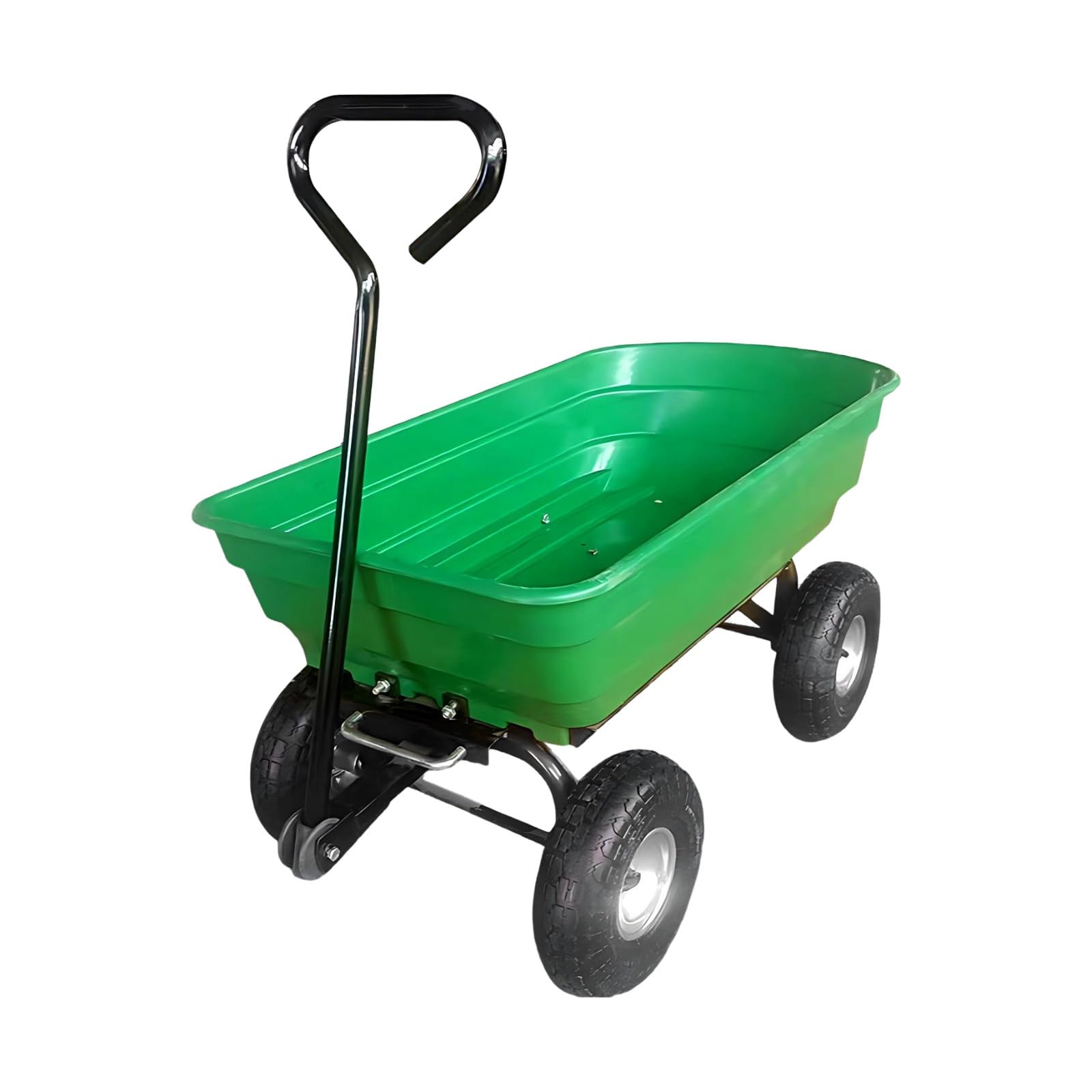 Carretilla De Jardín con Ruedas Grandes Y Diseño Basculante, Capacidad De Carga De 350kg, Trabajos Exteriores Y Jardinería