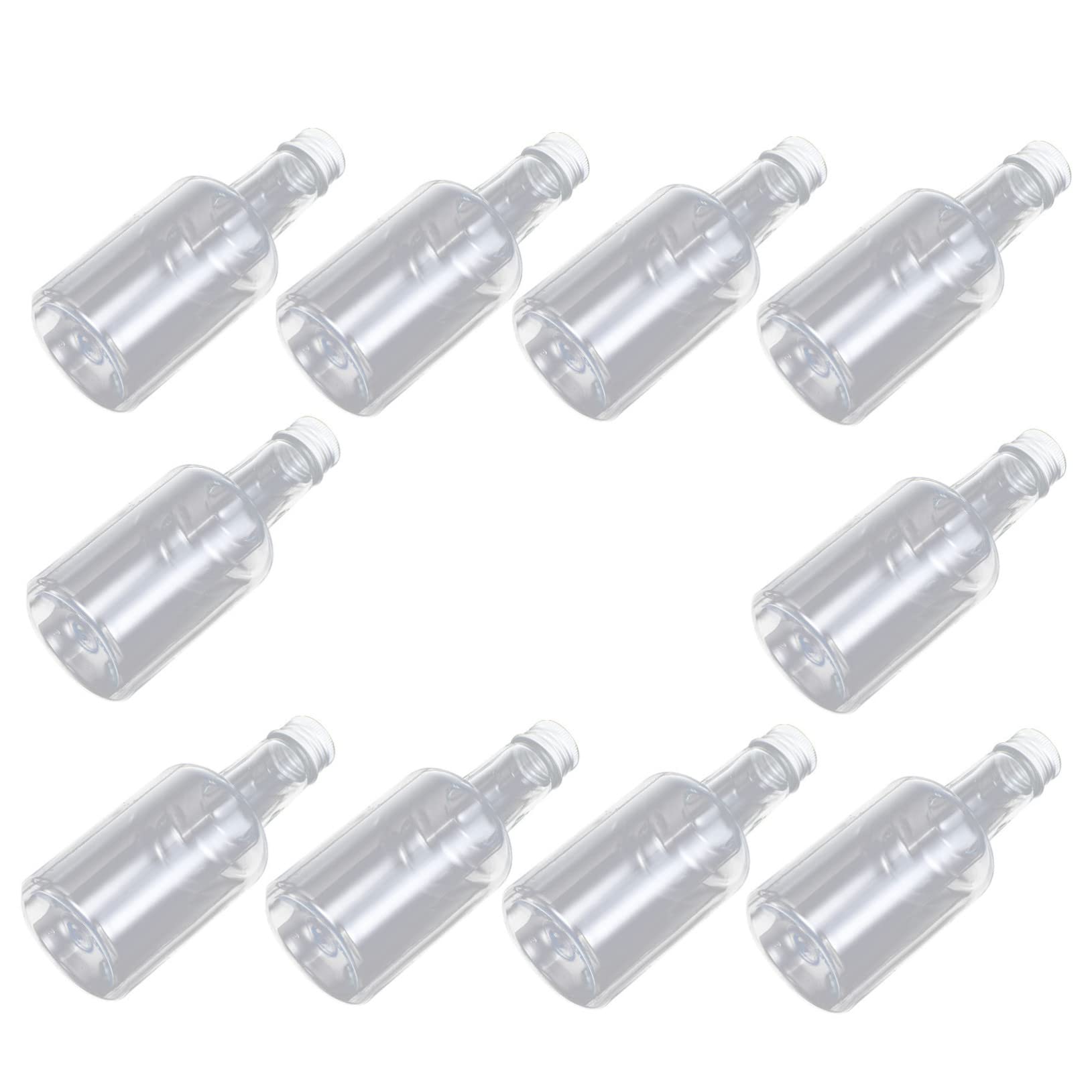 Alipis 10Pcs Portable Transparent Pet Bottles with Caps Multi Function Clear Juice Containers for Outdoor Use Safe for Drinks Milk and Yogurt
