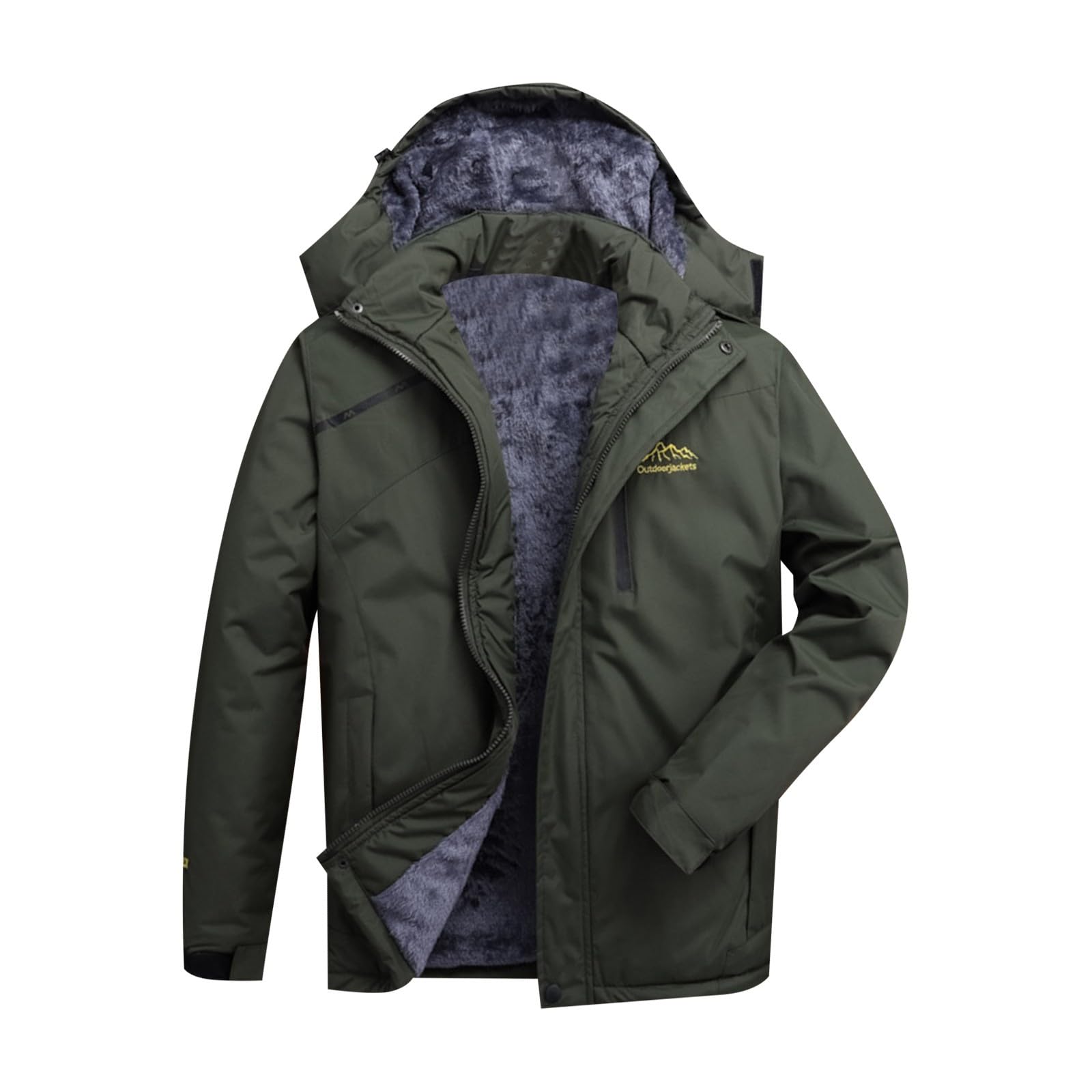 Chaqueta softshell para hombre, impermeable, chubasquero con capucha, chaqueta cortavientos forrada de forro polar, parka informal, chaqueta de entretiempo para bicicleta, chaqueta de forro polar