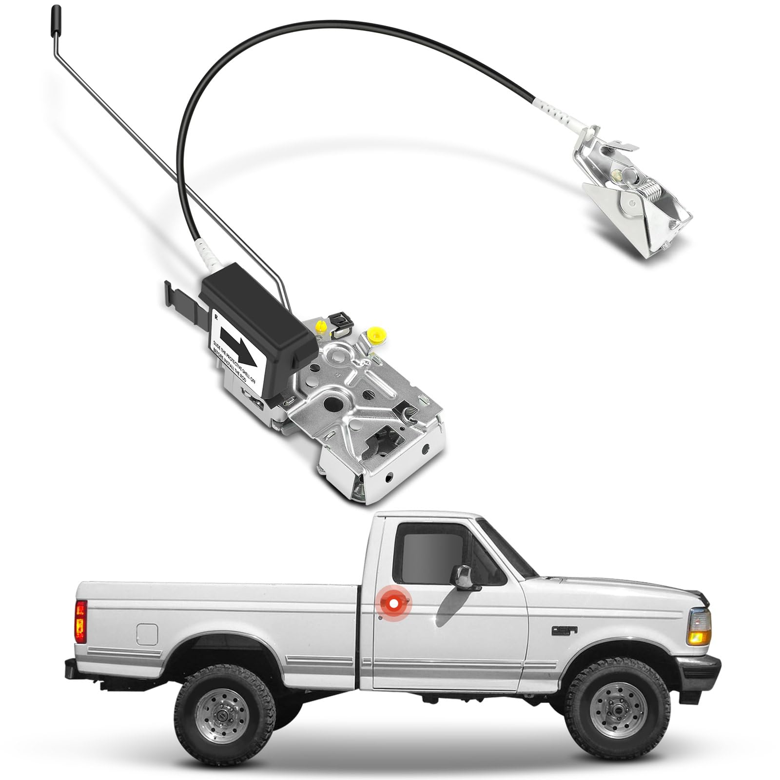 フォード ブロンコ F150 トラックF250 オーバーライダー FORD A-Premium Door Latch Assembly w/Cable Compatible with Ford F-150/F