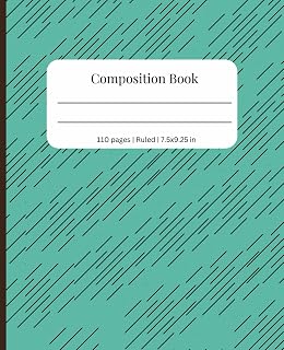 Composition notebook wide ruled Abstract Linear Pattern: 7.5x9.25 inches ruled | School Supplies Perfect for Students Journaling and Writing