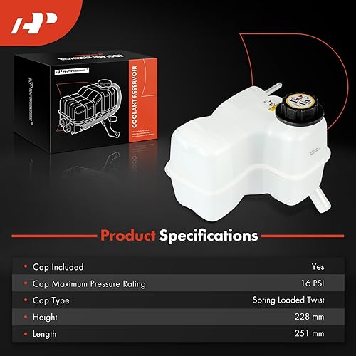 Miniatura 2 de A-Premium Tanque de expansión de recuperación de desbordamiento de refrigerante del motor con tapa compatible con Ford F-150 2004-2010, Expedition
